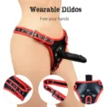 3 removable silicone double sided strapon dildo
