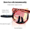 3 removable silicone double sided strapon dildo