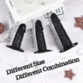 3 removable silicone double sided strapon dildo