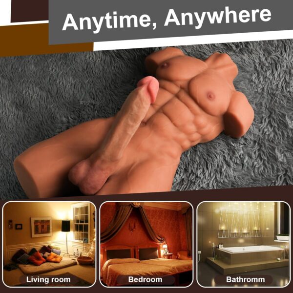 26LB Male Sex Doll for Women with 8in Flexible Dildo