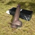 Big Black Thrusting Dildo Vibrator